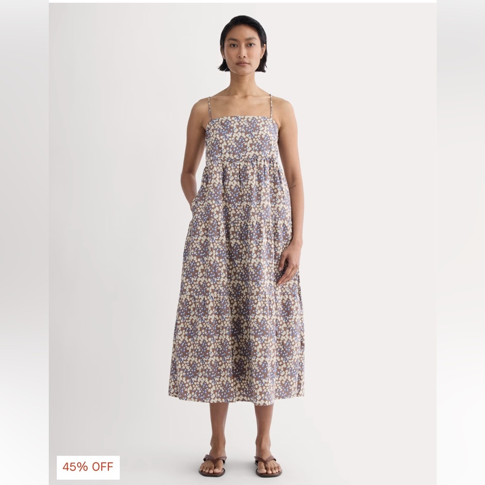 Everlane Midi tiered gauze Dress with